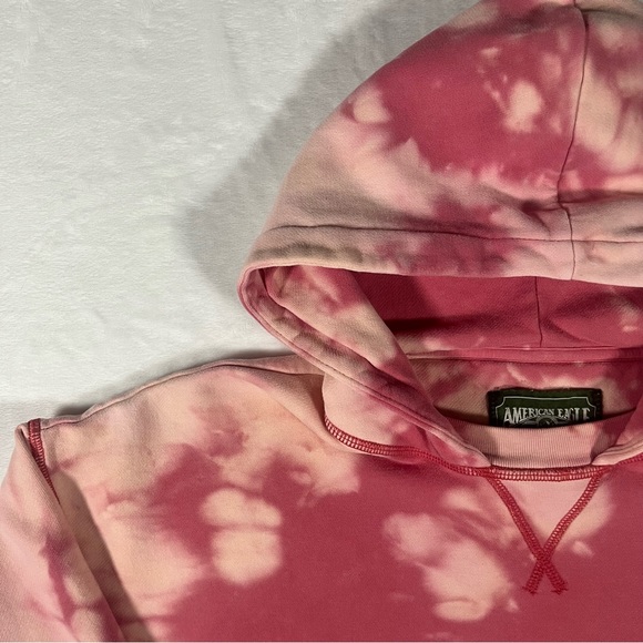 AMERICAN EAGLE Bleach Tie Dye Oversized Boyfriend Hoodie Pullover Sweater XS - Picture 3 of 8